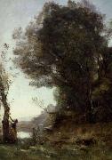 Jean Baptiste Camille  Corot appelskord i ariccia Germany oil painting artist